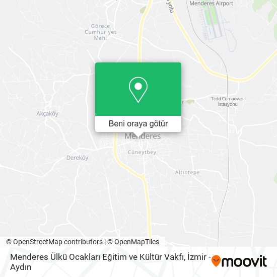 Menderes Ülkü Ocakları Eğitim ve Kültür Vakfı harita