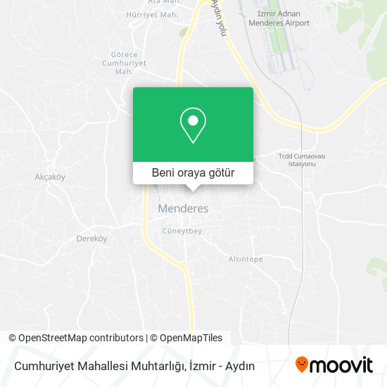 Cumhuriyet Mahallesi Muhtarlığı harita