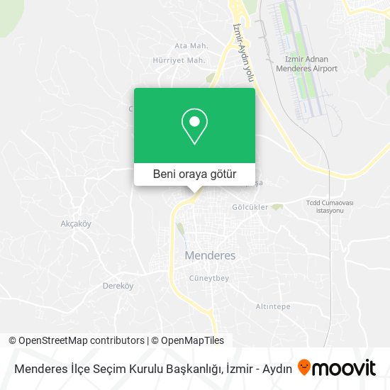 Menderes İlçe Seçim Kurulu Başkanlığı harita