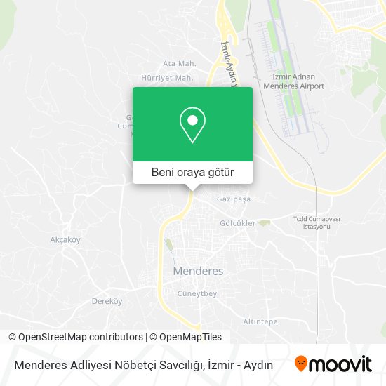 Menderes Adliyesi Nöbetçi Savcılığı harita