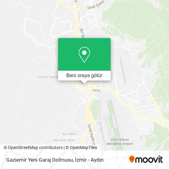Gaziemir Yeni Garaj Dolmusu harita