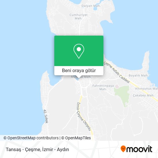 Tansaş - Çeşme harita