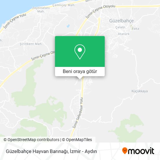 Güzelbahçe Hayvan Barınağı harita