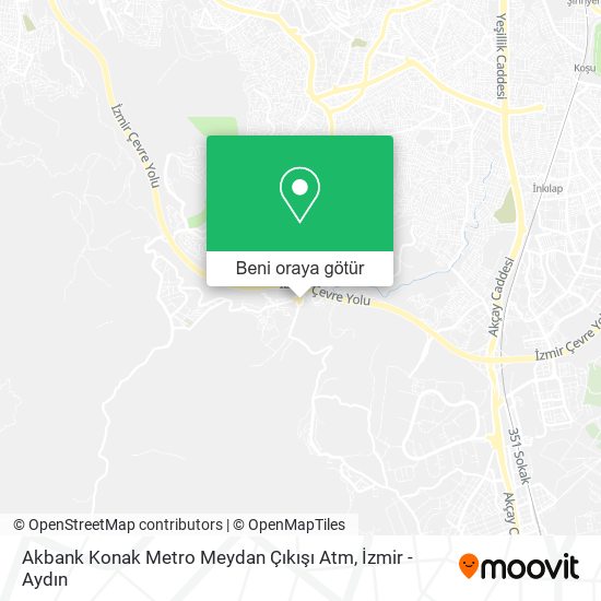 Akbank Konak Metro Meydan Çıkışı Atm harita