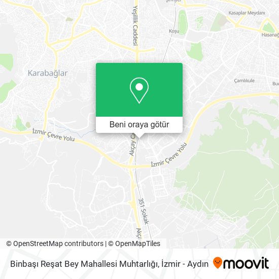 Binbaşı Reşat Bey Mahallesi Muhtarlığı harita