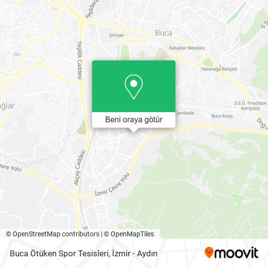 Buca Ötüken Spor Tesisleri harita