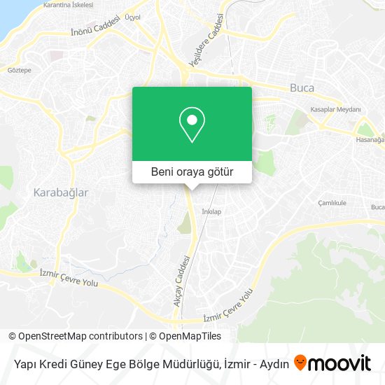Yapı Kredi Güney Ege Bölge Müdürlüğü harita
