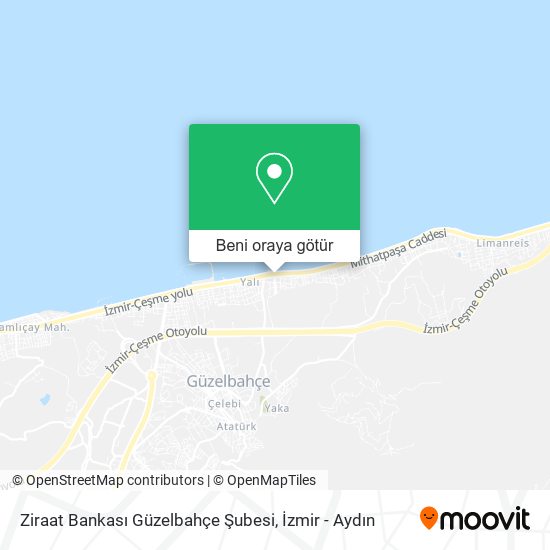 Ziraat Bankası Güzelbahçe Şubesi harita