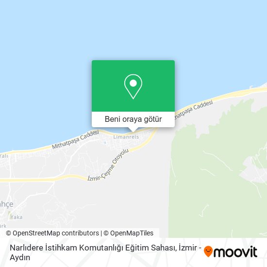 Narlıdere İstihkam Komutanlığı Eğitim Sahası harita