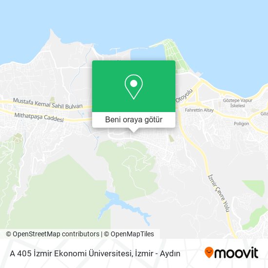 A 405 İzmir Ekonomi Üniversitesi harita