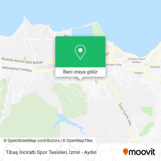 Tibaş İnciraltı Spor Tesisleri harita