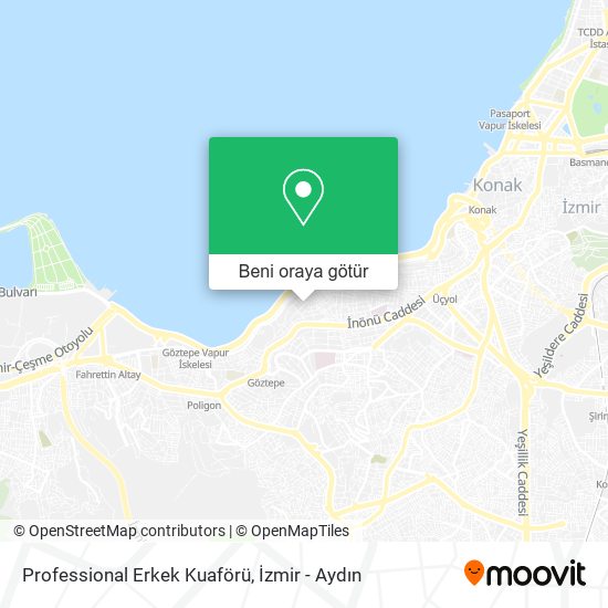 Professional Erkek Kuaförü harita
