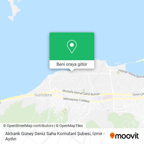 Akbank Güney Deniz Saha Komutanl Şubesi harita