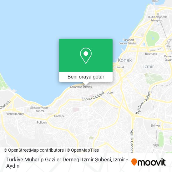 Türkiye Muharip Gaziler Dernegi İzmir Şubesi harita