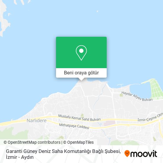 Garanti Güney Deniz Saha Komutanlığı Bağlı Şubesi harita