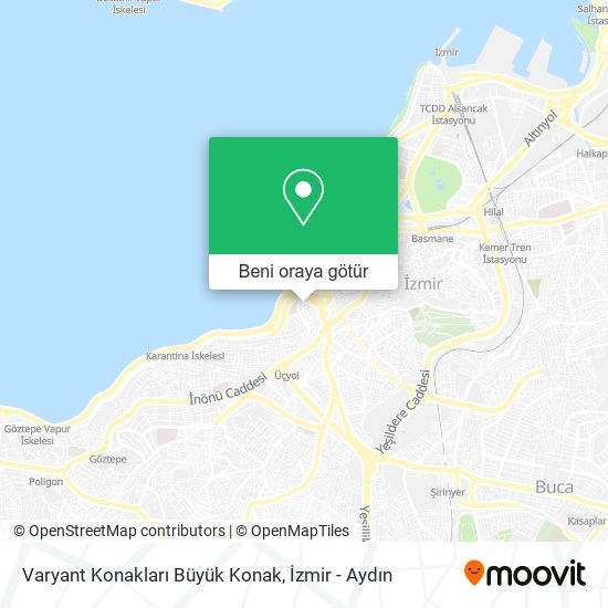 Varyant Konakları Büyük Konak harita