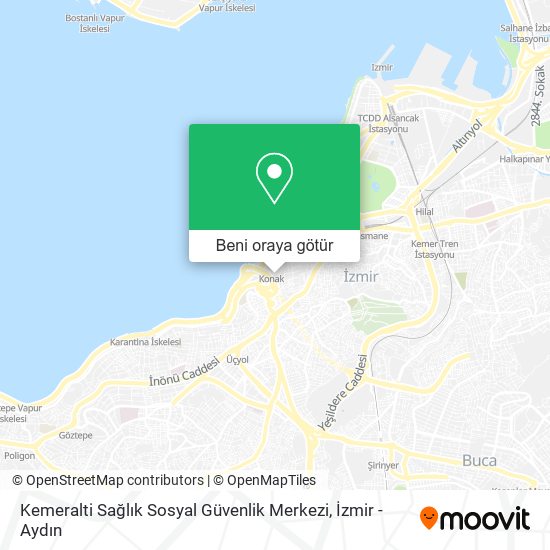 Kemeralti Sağlık Sosyal Güvenlik Merkezi harita