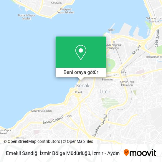 Emekli Sandığı İzmir Bölge Müdürlüğü harita