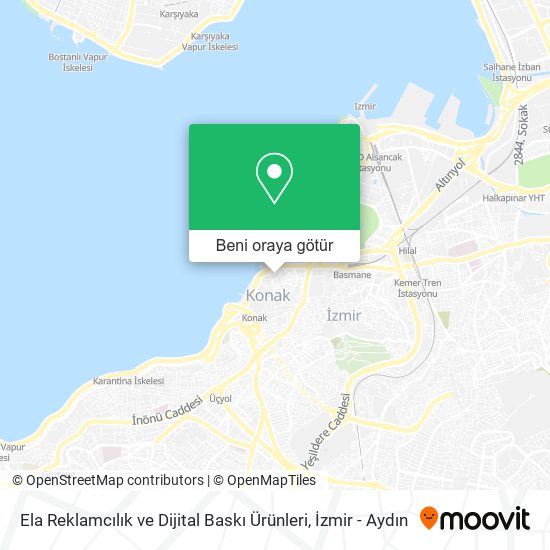 Ela Reklamcılık ve Dijital Baskı Ürünleri harita
