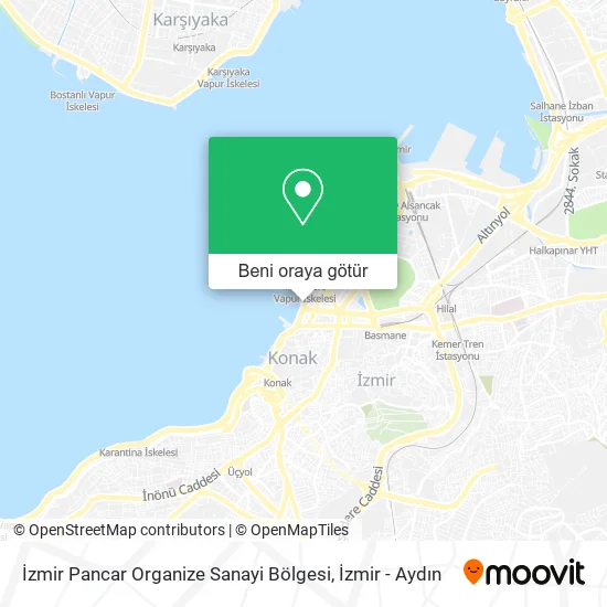 İzmir Pancar Organize Sanayi Bölgesi harita