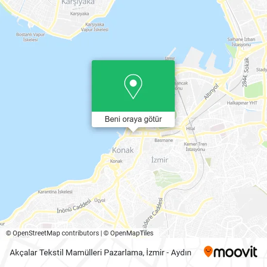 Akçalar Tekstil Mamülleri Pazarlama harita