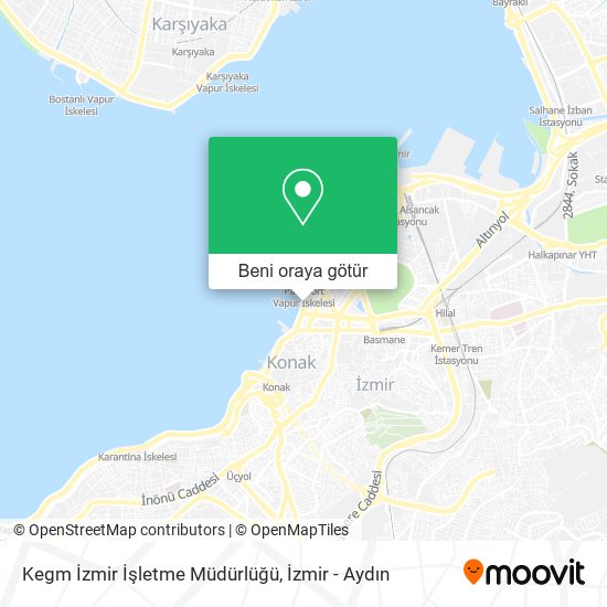 Kegm İzmir İşletme Müdürlüğü harita