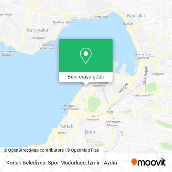 Konak Belediyesi Spor Müdürlüğü harita