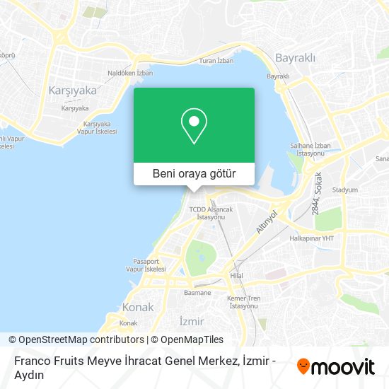 Franco Fruits Meyve İhracat Genel Merkez harita