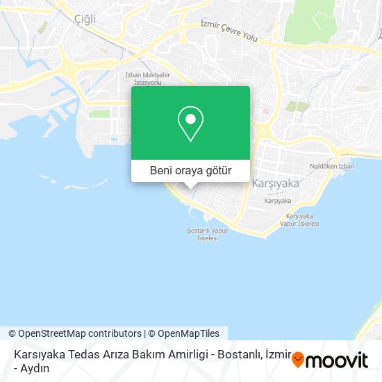 Karsıyaka Tedas Arıza Bakım Amirligi - Bostanlı harita
