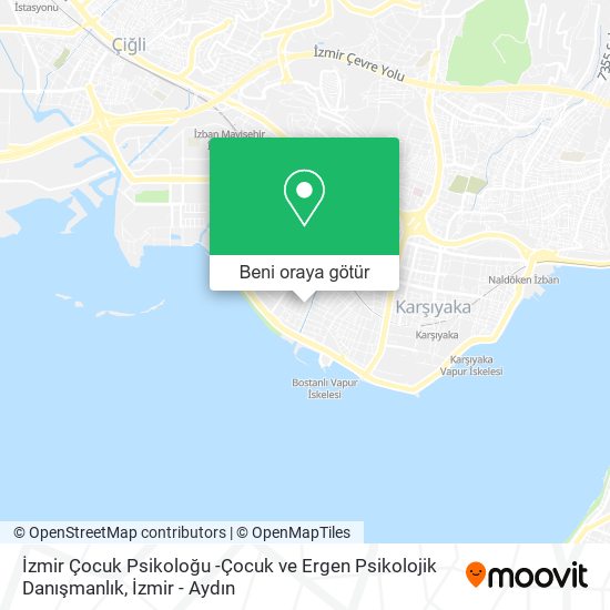 İzmir Çocuk Psikoloğu -Çocuk ve Ergen Psikolojik Danışmanlık harita