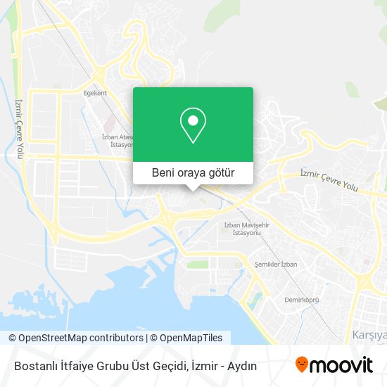 Bostanlı İtfaiye Grubu Üst Geçidi harita