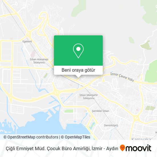 Çiğli Emniyet Müd. Çocuk Büro Amirliği harita