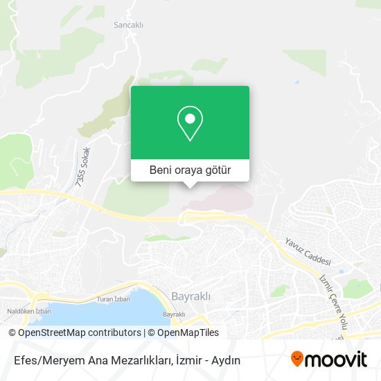 Efes/Meryem Ana Mezarlıkları harita