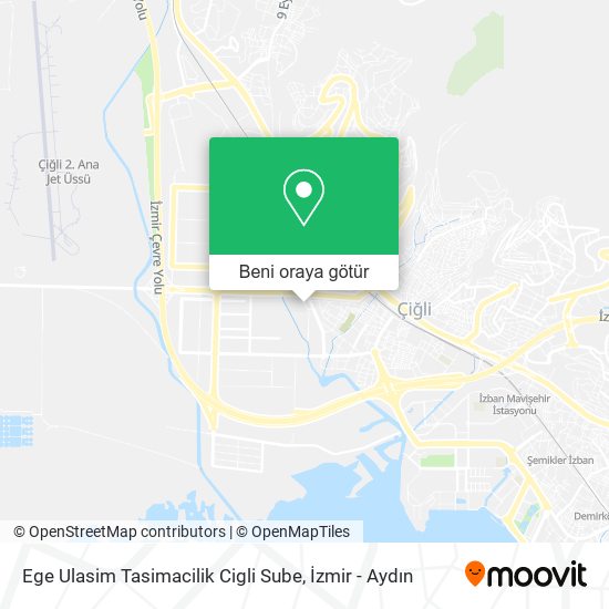 Ege Ulasim Tasimacilik Cigli Sube harita