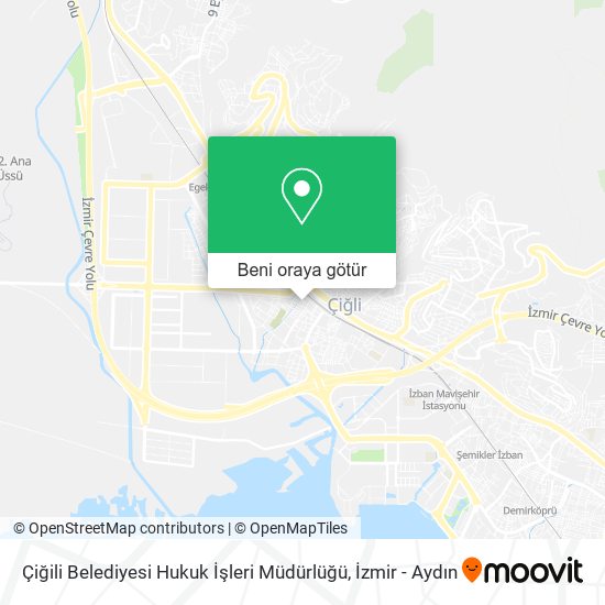 Çiğili Belediyesi Hukuk İşleri Müdürlüğü harita