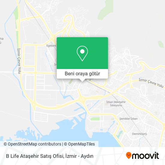 B Life Ataşehir Satış Ofisi harita