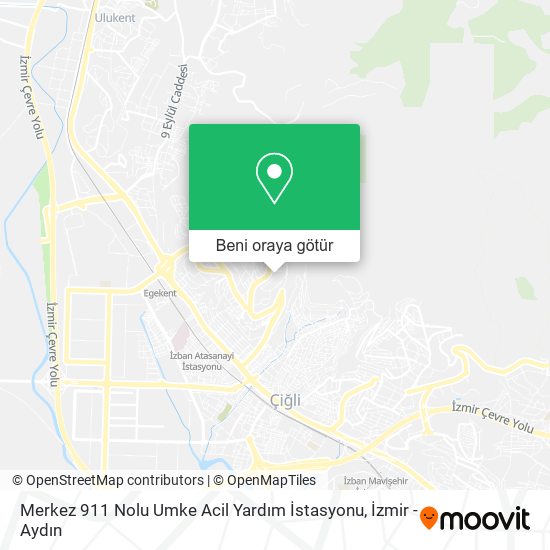 Merkez 911 Nolu Umke Acil Yardım İstasyonu harita