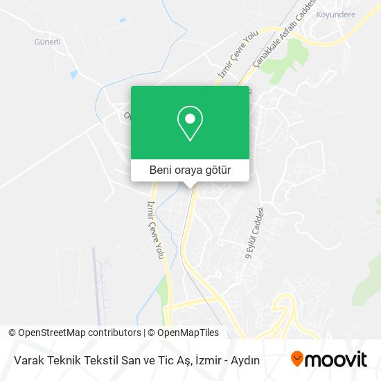 Varak Teknik Tekstil San ve Tic Aş harita