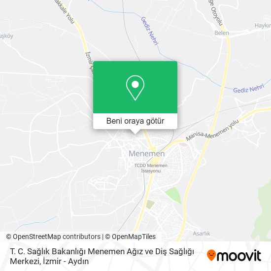 T. C. Sağlık Bakanlığı Menemen Ağız ve Diş Sağlığı Merkezi harita