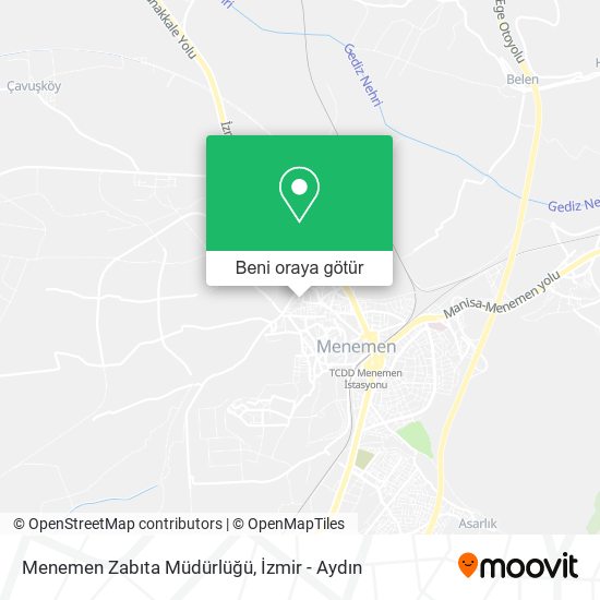 Menemen Zabıta Müdürlüğü harita