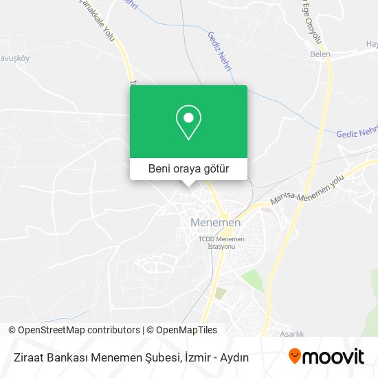 Ziraat Bankası Menemen Şubesi harita