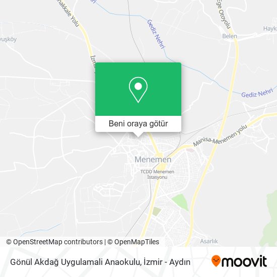 Gönül Akdağ Uygulamali Anaokulu harita