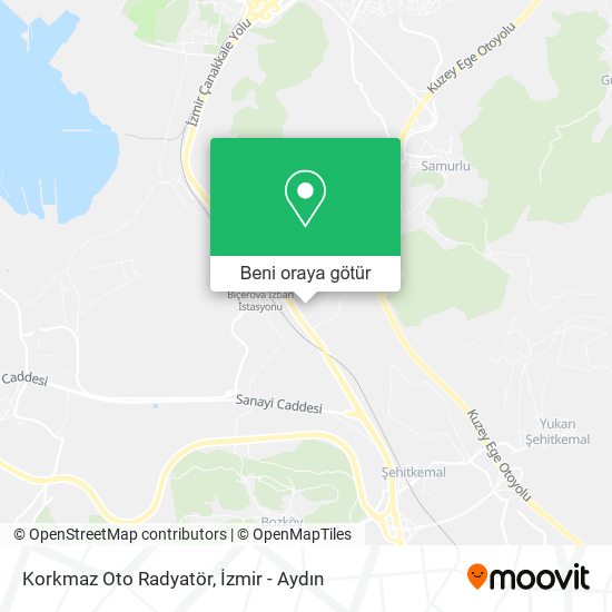 Korkmaz Oto Radyatör harita