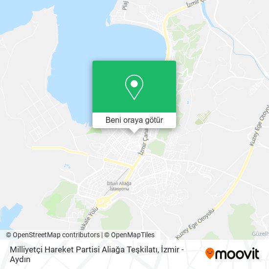 Milliyetçi Hareket Partisi Aliağa Teşkilatı harita