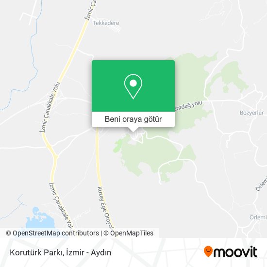 Korutürk Parkı harita