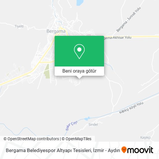Bergama Belediyespor Altyapı Tesisleri harita