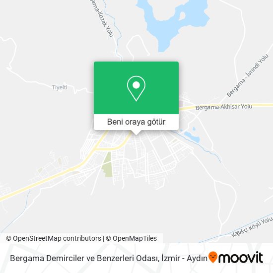 Bergama Demirciler ve Benzerleri Odası harita