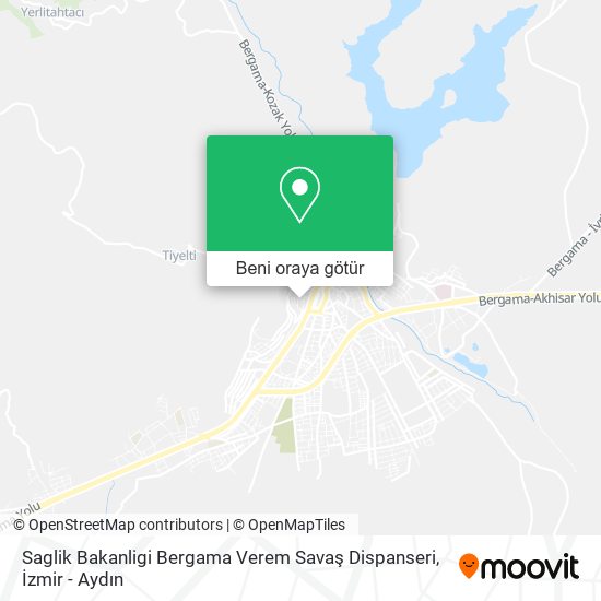 Saglik Bakanligi Bergama Verem Savaş Dispanseri harita