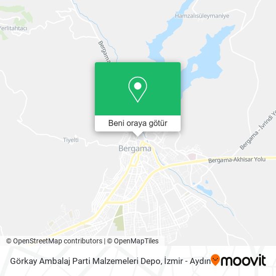 Görkay Ambalaj Parti Malzemeleri Depo harita