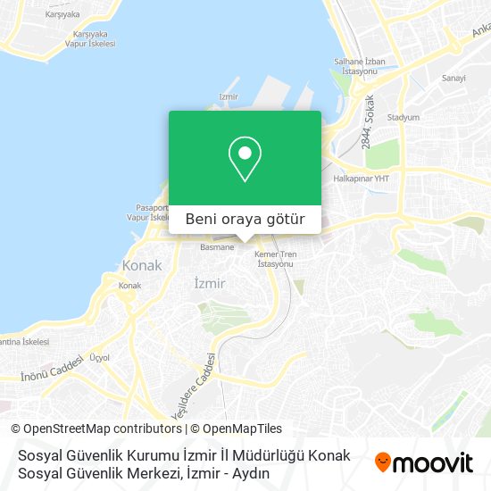 Sosyal Güvenlik Kurumu İzmir İl Müdürlüğü Konak Sosyal Güvenlik Merkezi harita